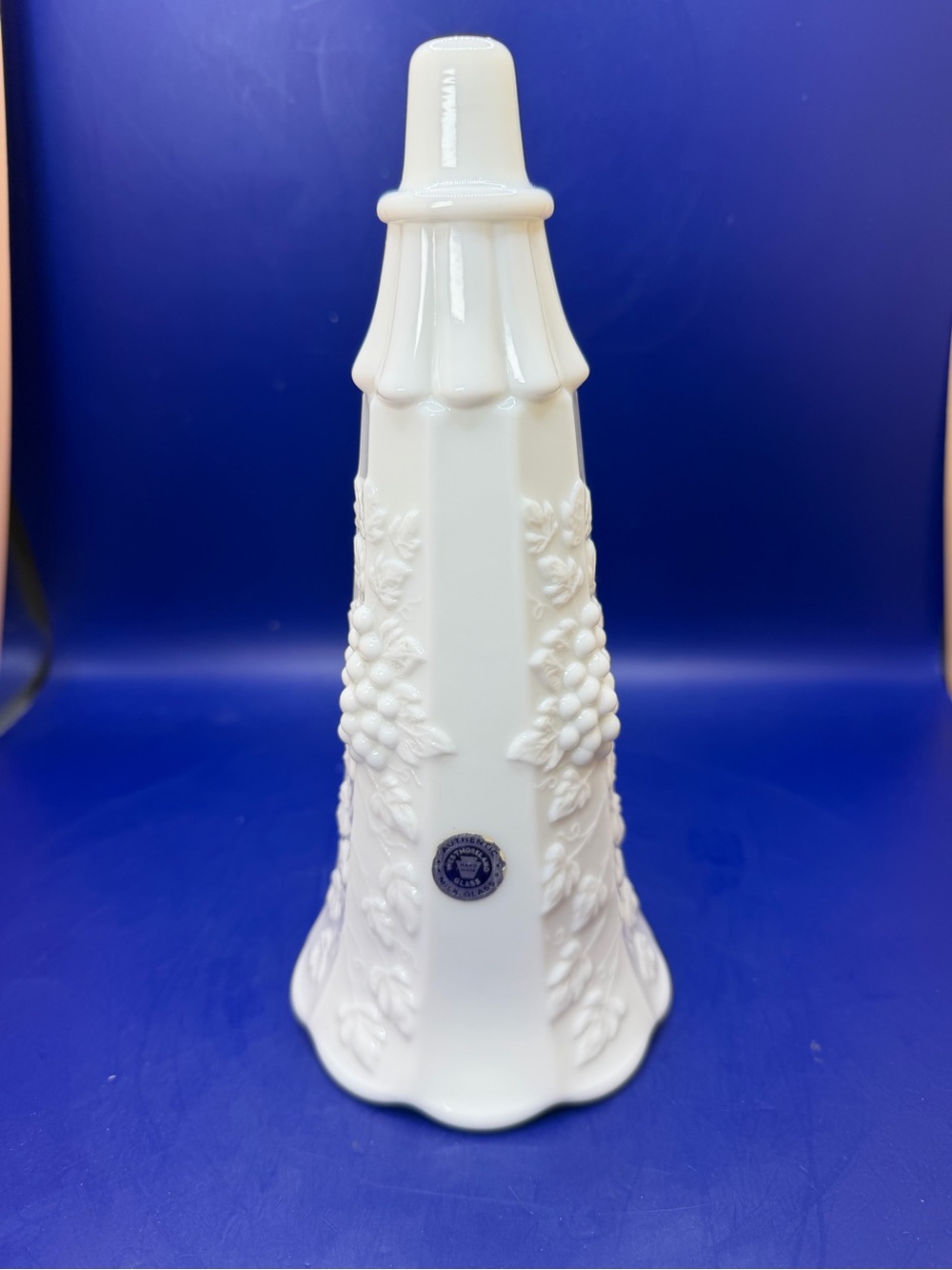 Westmoreland Paneled Grape White Milk Glass Epergne Horn Insert